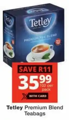 Checkers Tetley Premium Blend Teabags offer