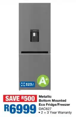 OK Furniture Defy Metallic Bottom Mounted Eco Fridge/ Freezer offer
