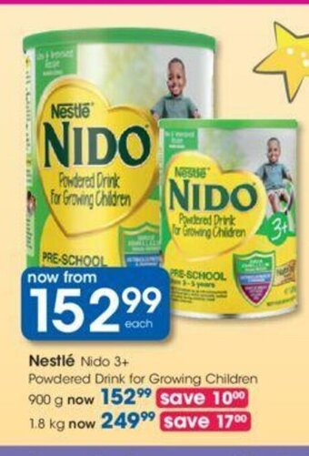 Clicks Nestle Nido 3+ Powdered Drink for Growing Children 900g offer