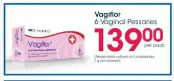 Clicks Vagiflor 6 Vaginal Pessaries offer