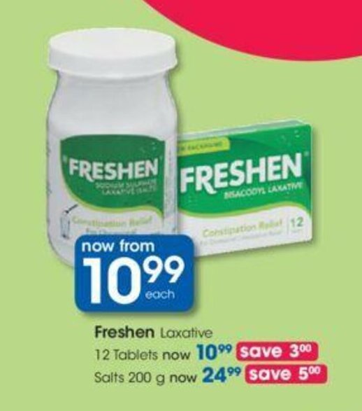 Freshen Laxative 12 Tablets offer at Clicks