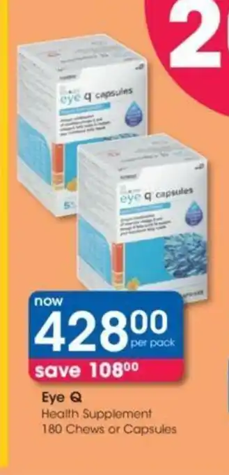 Clicks Eye Q health Supplement 180 Chews or Capsules offer