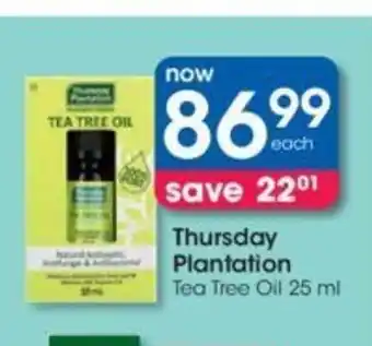 Clicks Thursday Plantation Tea Tree Oil 25ml offer