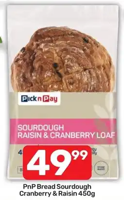 Pick n Pay Hypermarket PnP Bread Sourdough Cranberry & Raisin offer