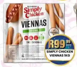 Take 'n Pay Rainbow simply chicken viennas offer