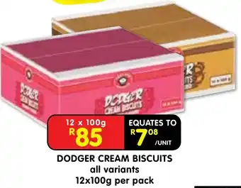 Dodger cream biscuits