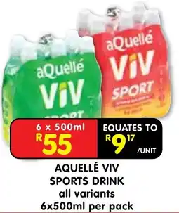 Shoprite Aquellé viv sports drink offer