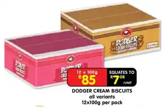 Dodger cream biscuits