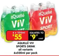 Shoprite Aquellé viv sports drink offer