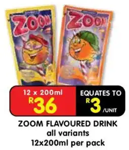 Shoprite Zoom flavoured drink offer