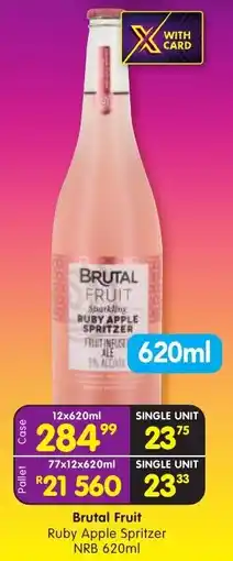 Shoprite Liquor Brutal Fruit Ruby Apple Spritzer NRB offer