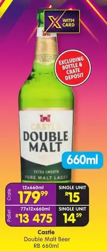 Shoprite Liquor Castle Double Malt Beer RB offer