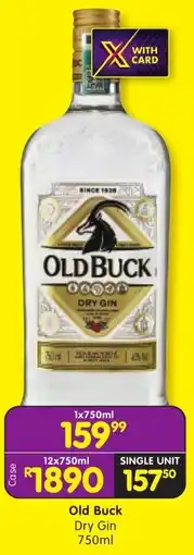 Shoprite Liquor Old Buck Dry Gin offer