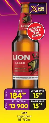 Shoprite Liquor Lion Lager Beer RB offer