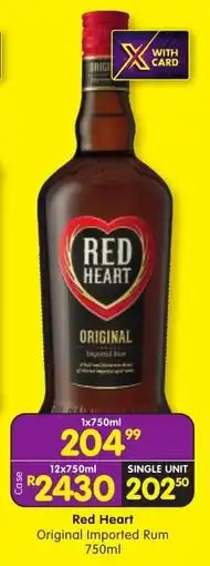 Shoprite Liquor Red Heart Original Imported Rum offer