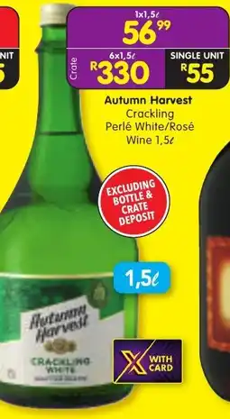 Shoprite Liquor Autumn Harvest Crackling Perlé White/ Rosé Wine offer