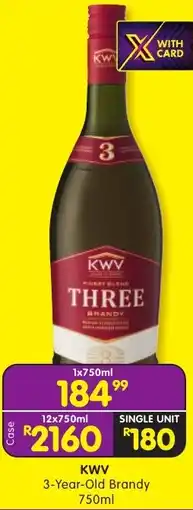 Shoprite Liquor KWV 3-Year-Old Brandy offer