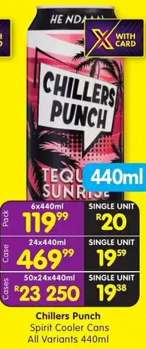 Shoprite Liquor Chillers Punch Spirit Cooler Cans All Variants offer