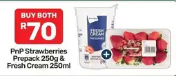 Pick n Pay Strawberries prepack & fresh cream offer
