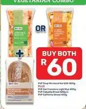 Pick n Pay Pnp soup mix assorted 600-800g plus pnp bread offer
