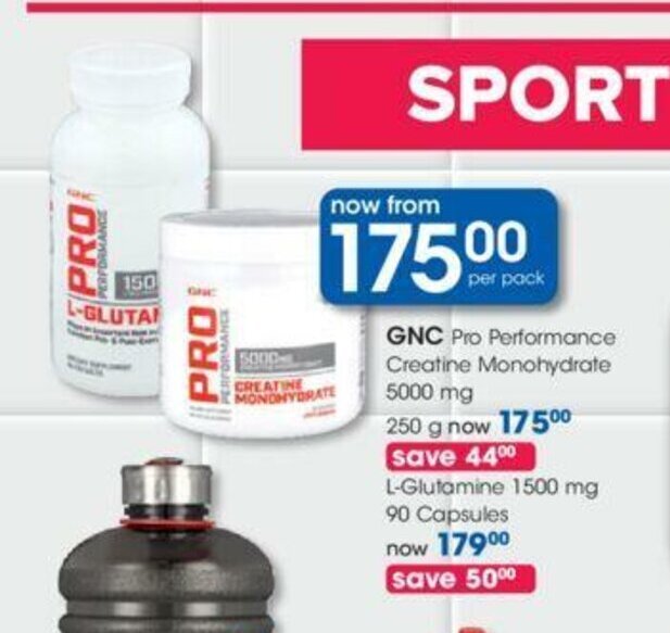 GNC Pro Performance Creatine Monohydrate 5000 mg 250g offer at Clicks