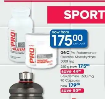 Clicks GNC Pro Performance Creatine Monohydrate 5000 mg 250g offer