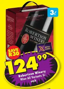 Shoprite Liquor Robertson Winery Wine All Variants offer