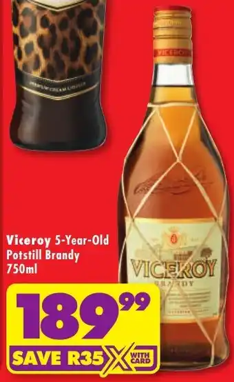 Shoprite Liquor Viceroy 5-Year-Old Potstill Brandy offer