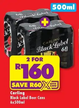 Shoprite Liquor Carling Black Label Beer Cans offer