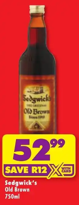 Shoprite Liquor Sedgwick's Old Brown offer