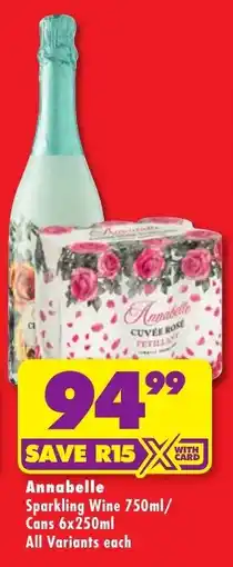 Shoprite Liquor Annabelle Sparkling Wine/ Cans All Variants offer
