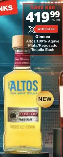 Liquor Shop Olmeca Altos 100% Agave Plata/ Reposado Tequila offer
