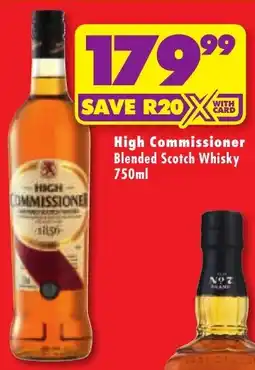 Shoprite Liquor High Commissioner Blended Scotch Whisky offer