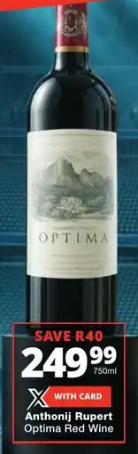 Liquor Shop Anthonij Rupert Optima Red Wine offer