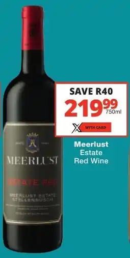 Liquor Shop Meerlust Estate Red Wine offer