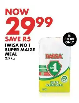 Woolworths IWISA No. 1 Super Maize Meal offer