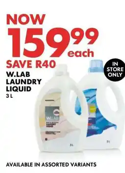 Woolworths W.LAB Laundry Liquid 3L offer