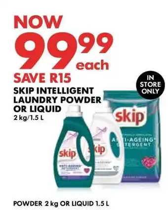 Woolworths Skip Intelligent Laundry Powder or Liquid offer