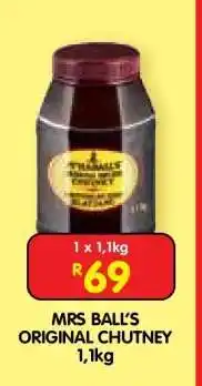 Shoprite MRS BALL'S ORIGINAL CHUTNEY 1,1kg offer