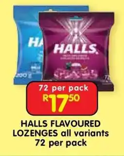 Shoprite HALLS FLAVOURED LOZENGES all variants 72 per pack offer