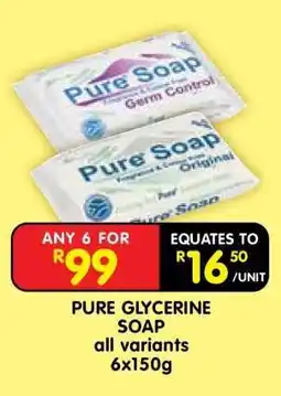 Shoprite PURE Glycerine Soap offer