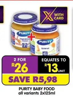 Shoprite Purity Baby Food offer