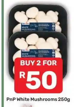 Pick n Pay PnP White Mushrooms 250g offer