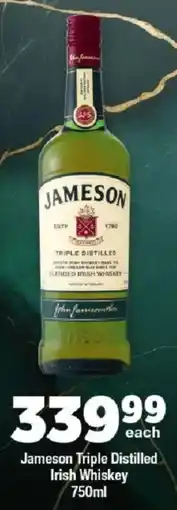OK Liquor Jameson Triple Distilled Irish Whiskey offer