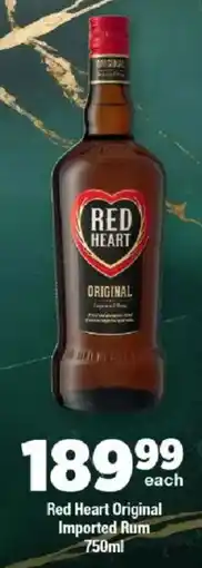 OK Liquor Red Heart Original Imported Rum offer