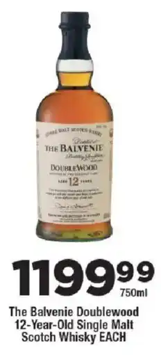 OK Liquor The Balvenie Doublewood 12-Year-Old Single Malt Scotch Whisky offer