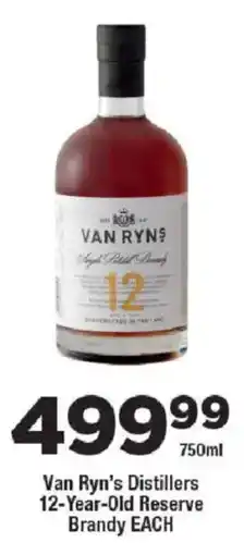 OK Liquor Van Ryn's Distillers 12-Year-Old Reserve Brandy offer