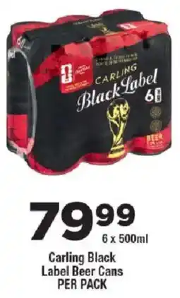 OK Liquor Carling Black Label Beer Cans offer