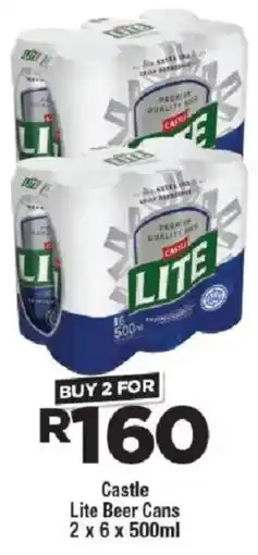 OK Liquor Castle Lite Beer Cans offer
