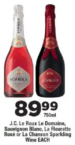 OK Liquor J.C. Le Roux Le Domaine, Sauvignon Blanc, La Fleurette Rosé or La Chanson Sparkling Wine offer
